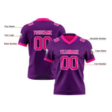 Custom Dark Purple Pink Reversible Gradient Football Jersey Personalized Football Shirts for Men Women  Printed Team Name Number Logo