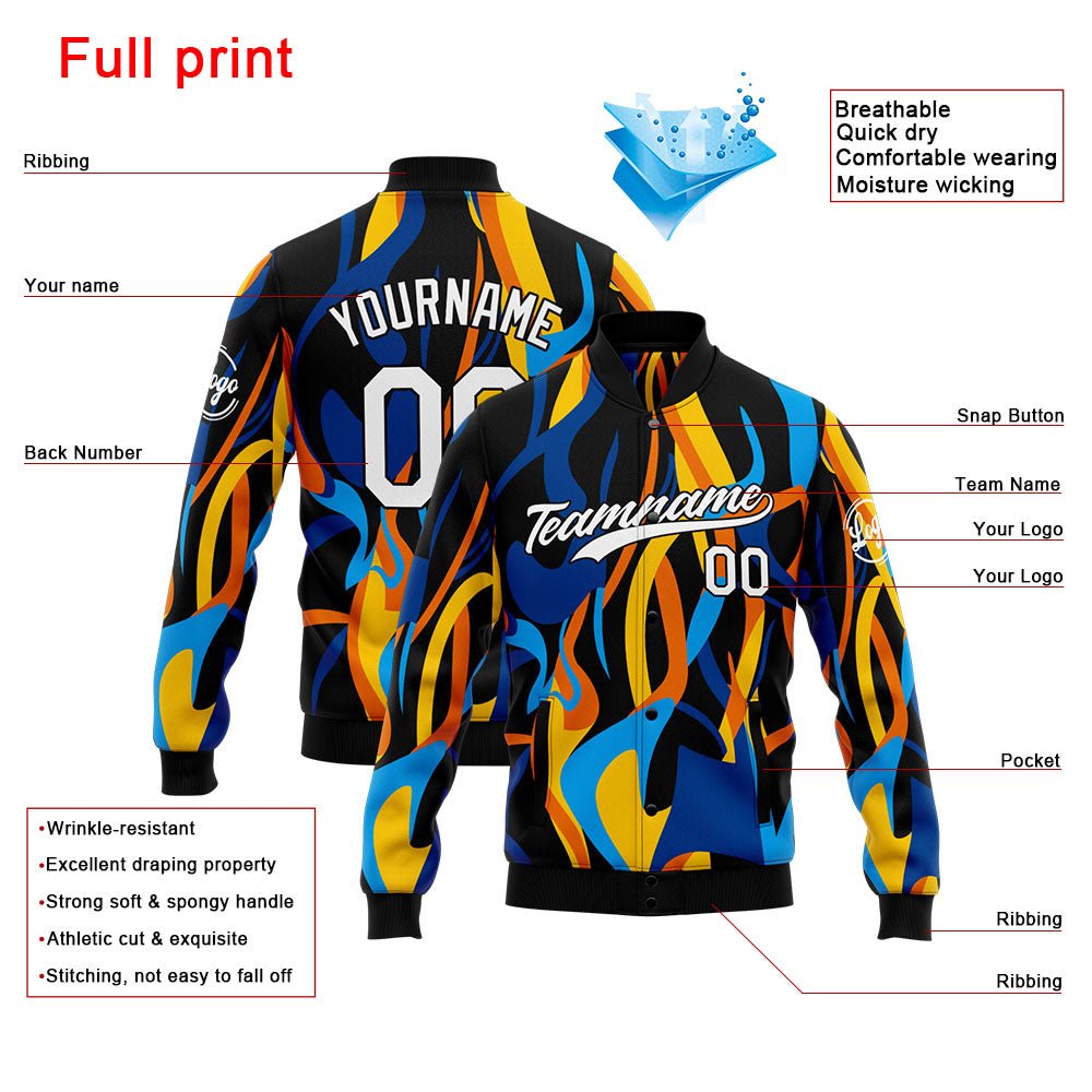 Personalized Custom Men's Jacket Customize Your Team Name, Logo, and Number enthsush