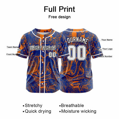 Custom Baseball Uniforms High-Quality for Adult Kids Optimized for Performance Witch-Navy&Orange enthsush