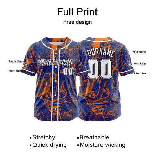 Custom Baseball Uniforms High-Quality for Adult Kids Optimized for Performance Witch-Navy&Orange enthsush