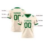 Custom Cream Green Reversible Gradient Football Jersey Personalized Football Shirts for Men Women  Printed Team Name Number Logo