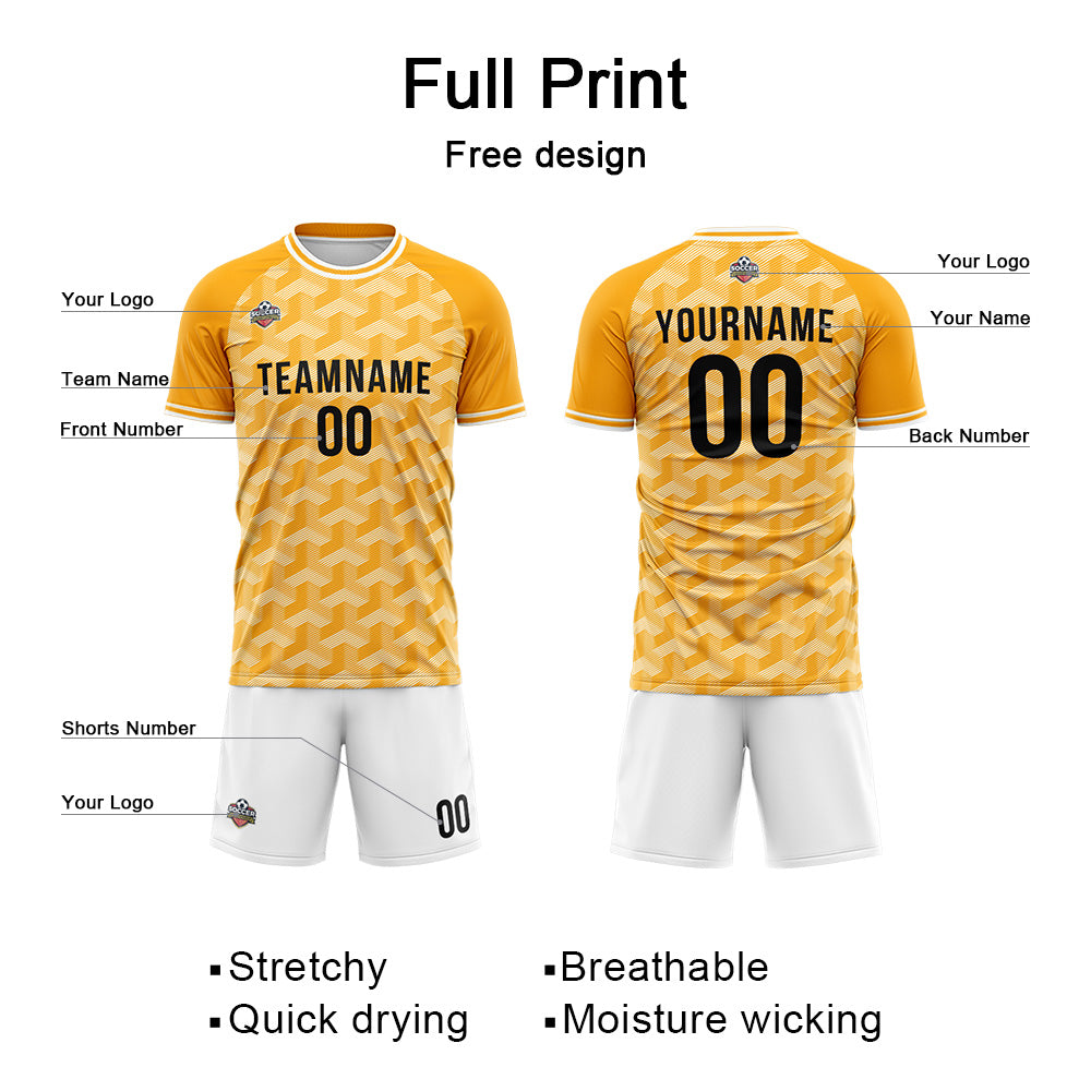 Custom Soccer Jerseys for Men Women Personalized Soccer Uniforms for Adult and Kid Orange-White enthsush