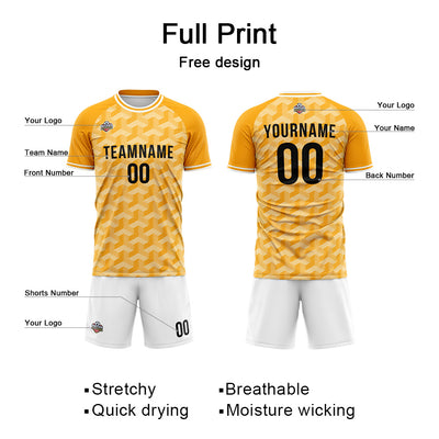 Custom Soccer Jerseys for Men Women Personalized Soccer Uniforms for Adult and Kid Orange-White enthsush