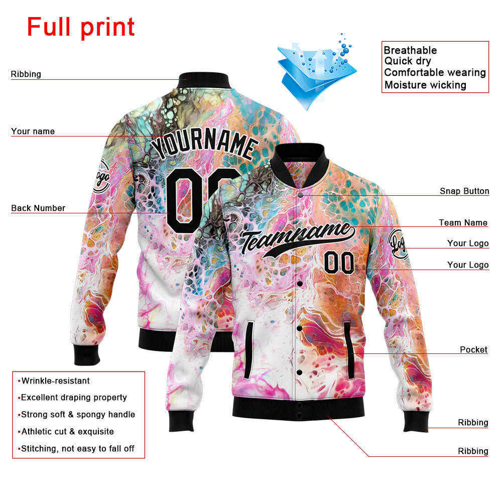 Personalized Custom Men's Jacket Customize Your Team Name, Logo, and Number enthsush