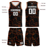 Custom Black Brown Reversible Basketball Suit for Adults and Kids Personalized Jersey