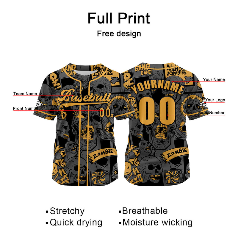 Custom Gray Jersey Personalized Baseball Shirt for Men Women Kids Youth