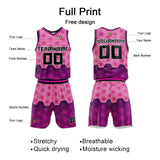 Custom Rose Basketball Jersey Uniform Suit Printed Your Logo Name Number