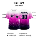 Custom Full Print Design Authentic Baseball Jersey navy-purple-white