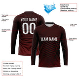 Custom Basketball Soccer Football Shooting Long T-Shirt for Adults and Kids Burgundy