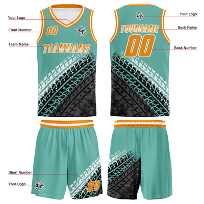 Custom Teal Basketball Jersey Uniform Suit Printed Your Logo Name Number enthsush