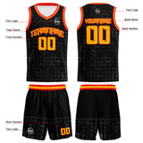 Custom Black Red Orange Reversible Basketball Suit for Adults and Kids Personalized Jersey