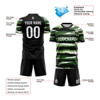Custom Soccer Jerseys for Men Women Personalized Soccer Uniforms for Adult and Kid Green enthsush