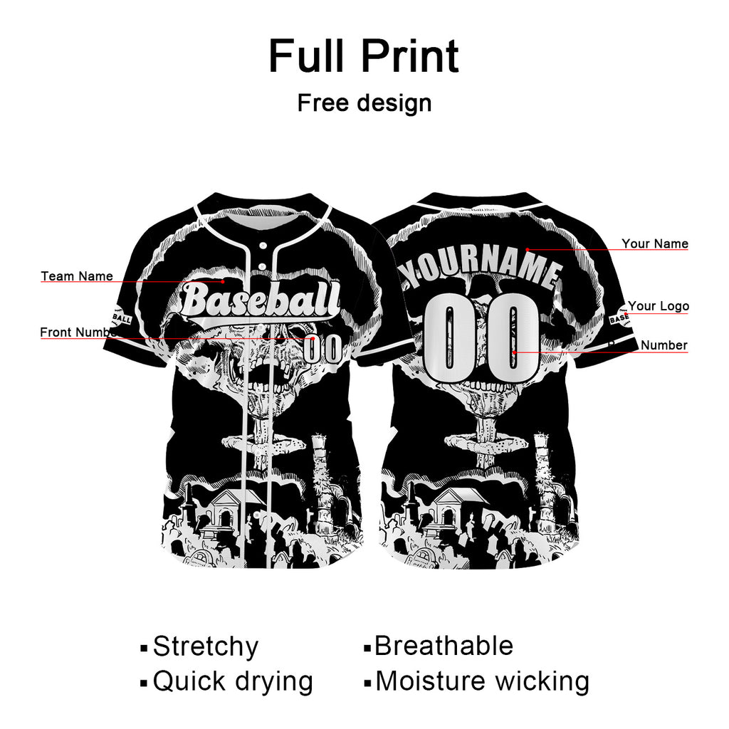 Custom Black Baseball Jersey Personalized Baseball Shirt for Men Women Kids Youth enthsush