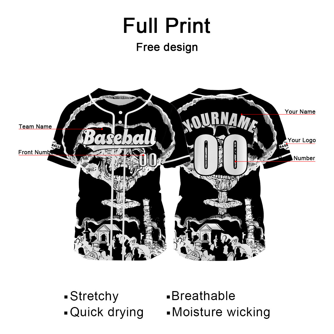 Custom Black Baseball Jersey Personalized Baseball Shirt for Men Women Kids Youth enthsush