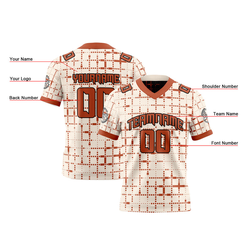 Custom Black Brown Reversible Gradient Football Jersey Personalized Football Shirts for Men Women  Printed Team Name Number Logo