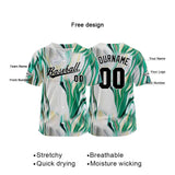 Custom Full Print Design Authentic Baseball Jersey green-white