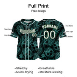 Custom green Baseball Jersey Personalized Baseball Shirt for Men Women Kids Youth