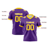 Custom Purple Yellow Football Jersey Personalized Football Shirts for Men Women  Printed Team Name Number Logo