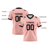 Custom Pink Black Football Jersey Personalized Football Shirts for Men Women  Printed Team Name Number Logo