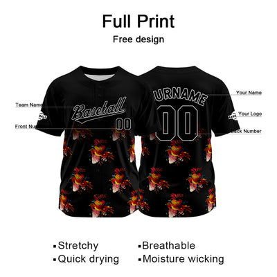 Custom Red Baseball Jersey Personalized Baseball Shirt for Men Women Kids Youth enthsush