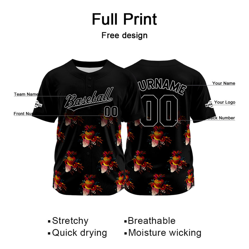 Custom Red Baseball Jersey Personalized Baseball Shirt for Men Women Kids Youth