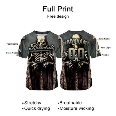 Custom Gray Jersey Personalized Baseball Shirt for Men Women Kids Youth enthsush