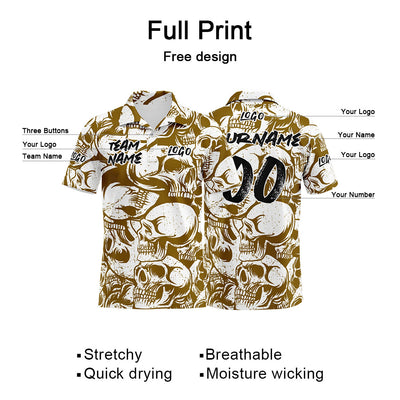 Custom Football Polo Shirts  Add Your Unique Logo/Name/Number Brown&White enthsush