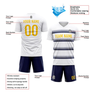 Custom Soccer Jerseys for Men Women Personalized Soccer Uniforms for Adult and Kid White-Black enthsush