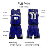 Custom Basketball Jersey Uniform Suit Printed Your Logo Name Number Royal