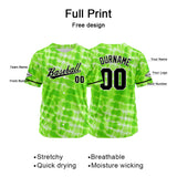 Custom Full Print Design Authentic Baseball Jersey green