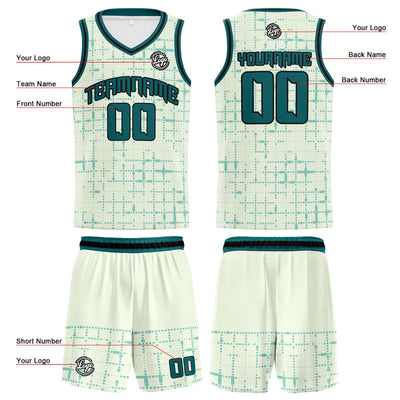 Custom Light Green Reversible Basketball Suit for Adults and Kids Personalized Jersey enthsush