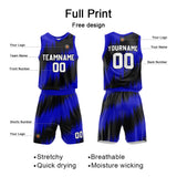 Custom Basketball Jersey Uniform Suit Printed Your Logo Name Number Black-Royal