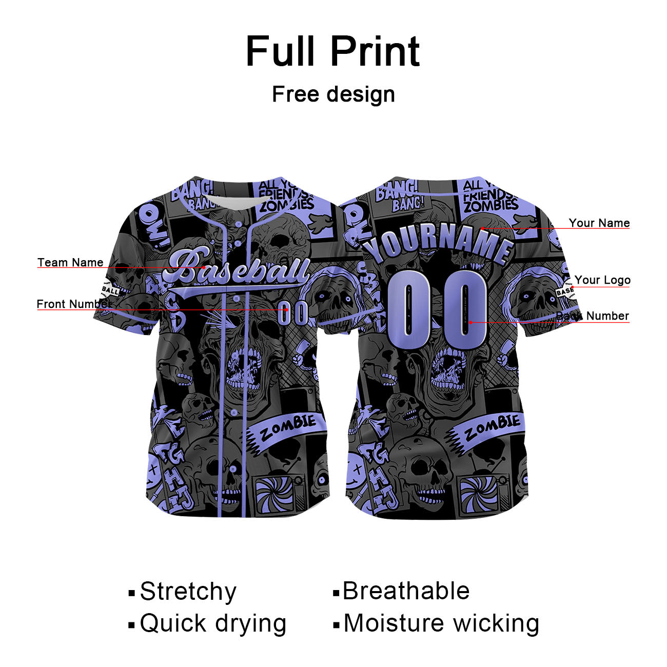 Custom Gray Jersey Personalized Baseball Shirt for Men Women Kids Youth enthsush