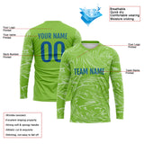 Custom Basketball Soccer Football Shooting Long T-Shirt for Adults and Kids Green-White