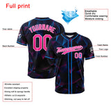 Custom Full Print Design Authentic Baseball Jersey Gradient Triangle
