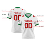 Custom White Pink Football Jersey Personalized Football Shirts for Men Women  Printed Team Name Number Logo