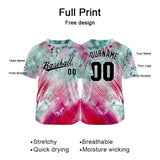 Custom Full Print Design Authentic Baseball Jersey red-green