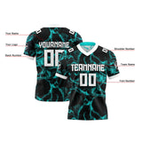 Custom Tiffany Blue Reversible Gradient Football Jersey Personalized Football Shirts for Men Women  Printed Team Name Number Logo