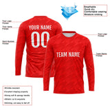 Custom Basketball Soccer Football Shooting Long T-Shirt for Adults and Kids Red