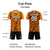 Custom Soccer Jerseys for Men Women Personalized Soccer Uniforms for Adult and Kid Orange-Black
