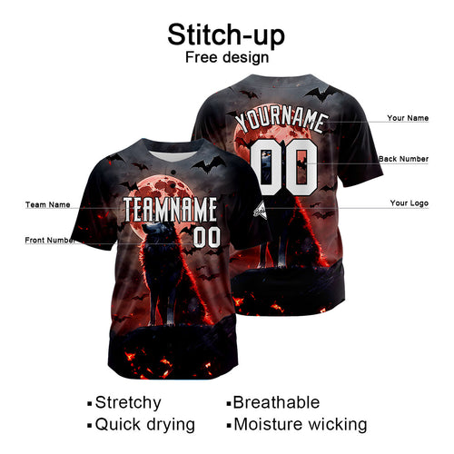 Custom Baseball Uniforms High-Quality for Adult Kids Optimized for Performance Blood Moon Wolf enthsush