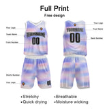 Custom Basketball Jersey Uniform Suit Printed Your Logo Name Number Purple