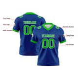 Custom Blue Green Football Jersey Personalized Football Shirts for Men Women  Printed Team Name Number Logo