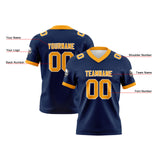 Custom Blue Yellow Football Jersey Personalized Football Shirts for Men Women  Printed Team Name Number Logo
