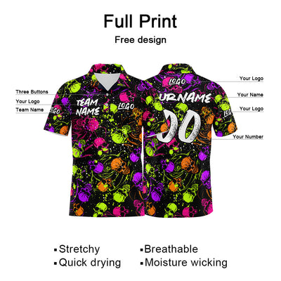 Custom Football Polo Shirts  Add Your Unique Logo/Name/Number Purple&Green enthsush