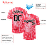 Custom Full Print Design Authentic Baseball Jersey red tie-dyed