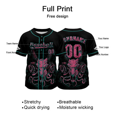 Custom Black Baseball Jersey Personalized Baseball Shirt for Men Women Kids Youth enthsush
