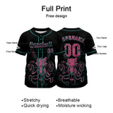 Custom Black Baseball Jersey Personalized Baseball Shirt for Men Women Kids Youth