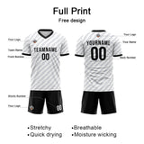 Custom Soccer Jerseys for Men Women Personalized Soccer Uniforms for Adult and Kid White-Black