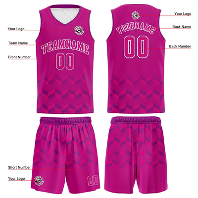 Custom Dark Pink Basketball Jersey Uniform Suit Printed Your Logo Name Number enthsush